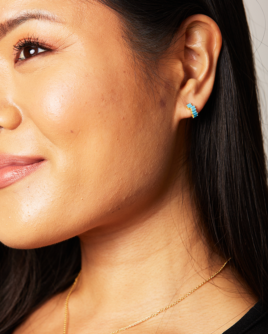 Deltora™ Everest Gold Earrings in Turquoise