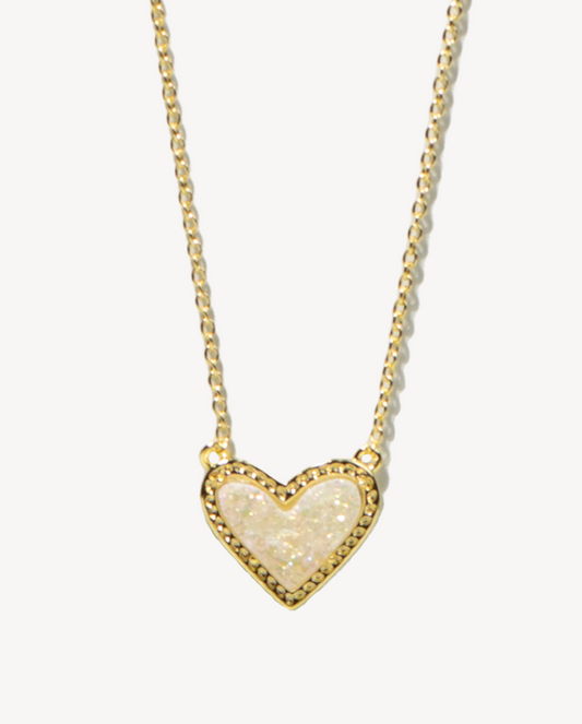 Deltora™ Iconic Paris Gold Necklace in Iridescent Drusy