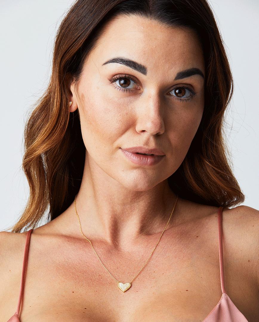 Deltora™ Iconic Paris Gold Necklace in Iridescent Drusy