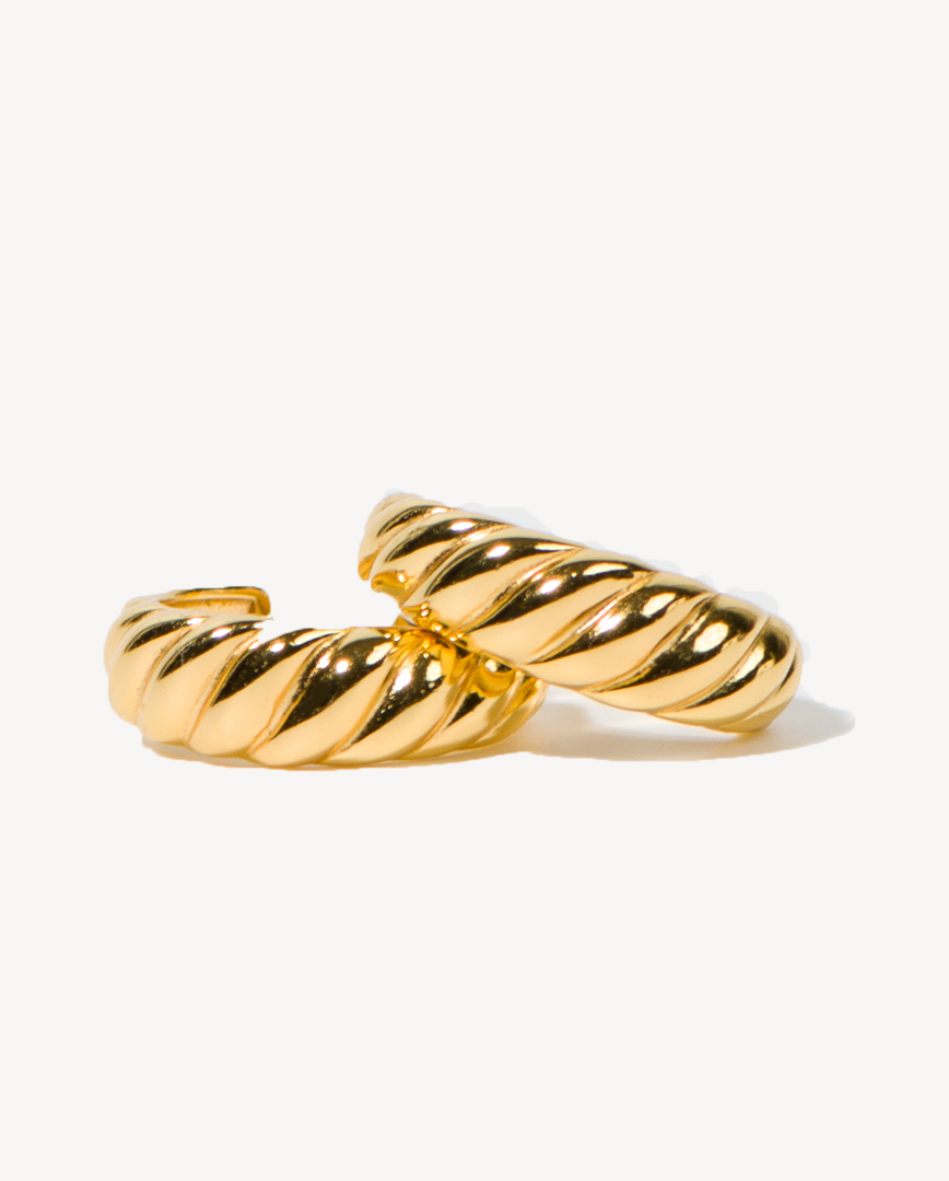 Classic Waveform 18k Gold Vermeil Earrings - Deltora