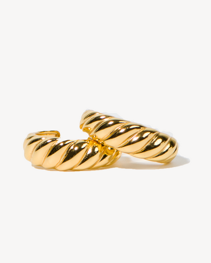 Classic Waveform 18k Gold Vermeil Earrings - Deltora