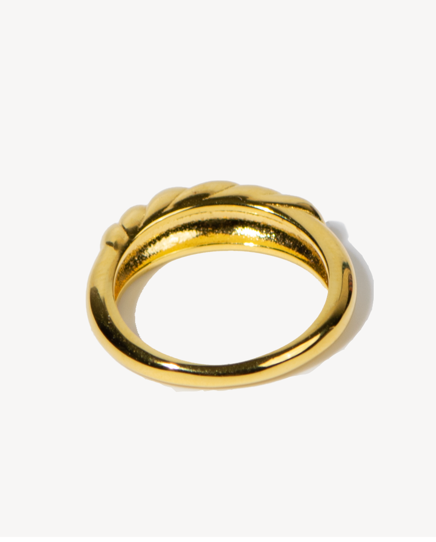 Classic Waveform 18k Gold Vermeil Ring - Deltora